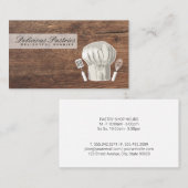 Carte De Visite Whisk | Chef pâtissier | Bois | Baker (Devant / Derrière)