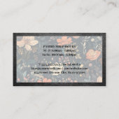 Carte De Visite Whisk de cuisine | Arrière - plan de fleurs (Dos)