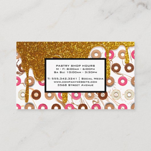 Carte De Visite Whisk | Donuts | Glace dorée (Dos)