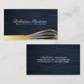 Carte De Visite Whisk d'or | ARRIÈRE - PLAN ABSTRAIT (Devant / Derrière)