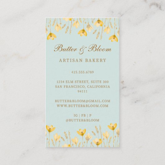 Carte De Visite Whisk d'or & Cupcake, boulangerie Chef traiteur (Dos)