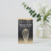 Carte De Visite Whisk d'or | Parties scintillant d'or (Debout devant)