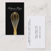 Carte De Visite Whisk (or) | Maître culinaire (Devant / Derrière)
