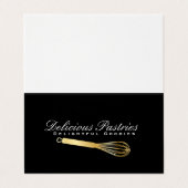 Carte De Visite Whisk (or) | Maître culinaire (Extérieur déplié)