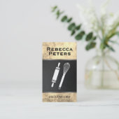 Carte De Visite Whisk Rolling Pin culinaire Master Lux Gold Textur (Debout devant)