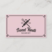 Carte De Visite Whisk & Rolling Pin fait main avec Love Boulangeri (Devant)