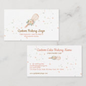 Carte De Visite Whisk Stars Élégante Boulangerie (Devant / Derrière)