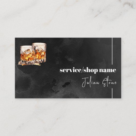 Carte De Visite whiskey noir (Devant)