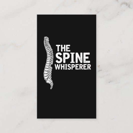 Carte De Visite Whisperer d'épine de chiropractie - chiroprakteur (Devant)