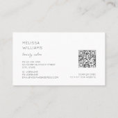 Carte De Visite White 3D Simple Flowers (Dos)