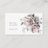 Carte De Visite White 3D Simple Flowers (Devant)