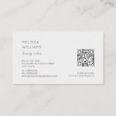 Carte De Visite White 3D Simple Flowers (Dos)