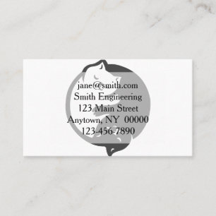 Carte De Visite White and Black Cat Yin-Yang - choose back color