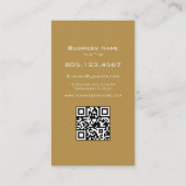 Carte De Visite White and Gold Paint Swirl Design – Custom (Dos)