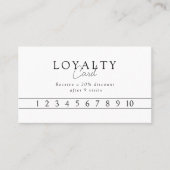 Carte De Visite White & Black Minimal Elegant Salon QR Code (Devant)