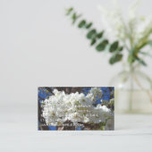 Carte De Visite White Blossoms II Spring Flowering Tree (Debout devant)