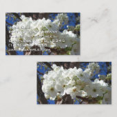 Carte De Visite White Blossoms II Spring Flowering Tree (Devant / Derrière)