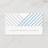Carte De Visite White blue assemblée stripes modern simple card (Dos)