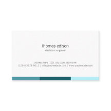White blue geometric masculine simple minimal card