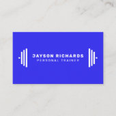 Carte De Visite White/Blue Professional Personal Trainer Minimal (Devant)