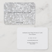 Carte De Visite White Bokeh (Devant / Derrière)