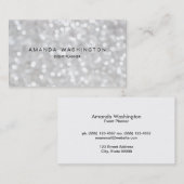 Carte De Visite White Bokeh (Devant / Derrière)