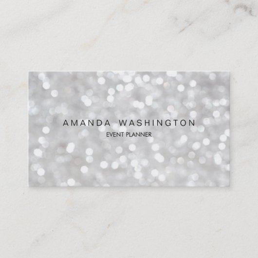 Carte De Visite White Bokeh (Devant)