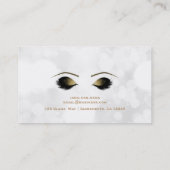 Carte De Visite White Bokeh Lights maquillage Eyelashes Spa de bea (Dos)