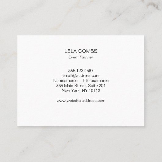 Carte De Visite White Bokeh Parties scintillant Modern Event Plani (Dos)