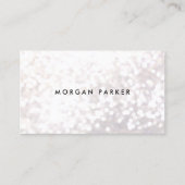 Carte De Visite White Bokeh Parties scintillant Salon (Devant)