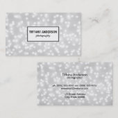 Carte De Visite White Bokeh White Panel (Devant / Derrière)