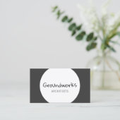 Carte De Visite White Circle Groundworks Architectes Grey Landscap (Debout devant)