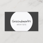 Carte De Visite White Circle Groundworks Architectes Grey Landscap (Devant)
