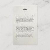 Carte De Visite White Floral Memorial Card (Dos)