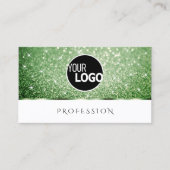Carte De Visite White Forest Green Parties scintillant Sparkle Sta (Devant)