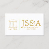 Carte De Visite White Gold Law Firm Classic (Devant)