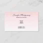 Carte De Visite White Gray Marble with Gold Ribbon (Dos)