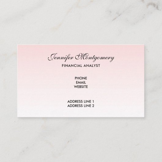 Carte De Visite White Gray Marble with Gold Ribbon (Dos)
