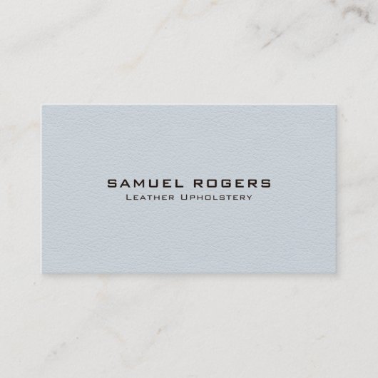 Carte De Visite White Leather Texture Custom Text (Devant)