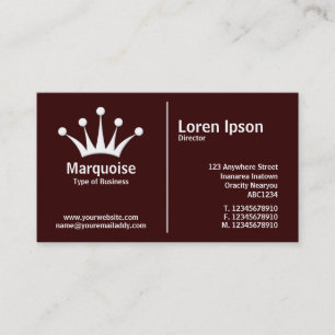 Carte De Visite White Middle Rule (Crown) - Dark Brown 330000