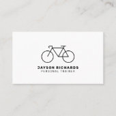 Carte De Visite White Minimal Personal Trainer Cycling Instruction (Devant)