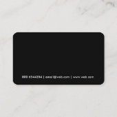 Carte De Visite White Modern Minimal Round Logo Professionnel (Dos)