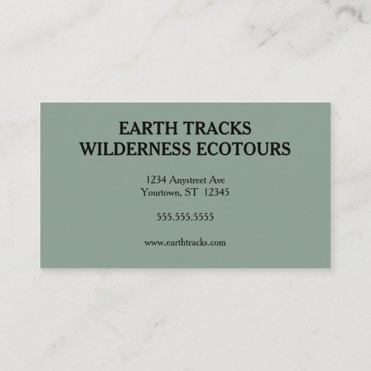 Carte De Visite White Mountains and Trees Ecotourism Wilderness (Dos)