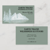 Carte De Visite White Mountains and Trees Ecotourism Wilderness (Devant / Derrière)