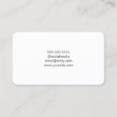 Carte De Visite White Ombre Hot Rose Parties scintillant Bokeh Pho (Dos)