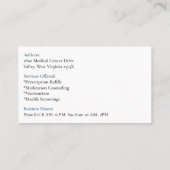 Carte De Visite White Orange Bottle RX Pharmacist pilules de pharm (Dos)