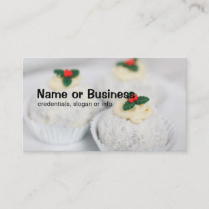 Carte De Visite White powdered Christmas cakes