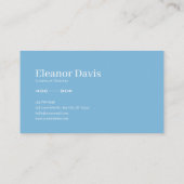 Carte De Visite White Rose Floral and Misty Blue Mountain Frame (Dos)