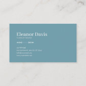 Carte De Visite White Rose Floral and Turquoise Coastal Moon Frame (Dos)