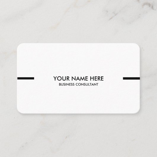Carte De Visite White Simple and Beautiful Business design (Devant)